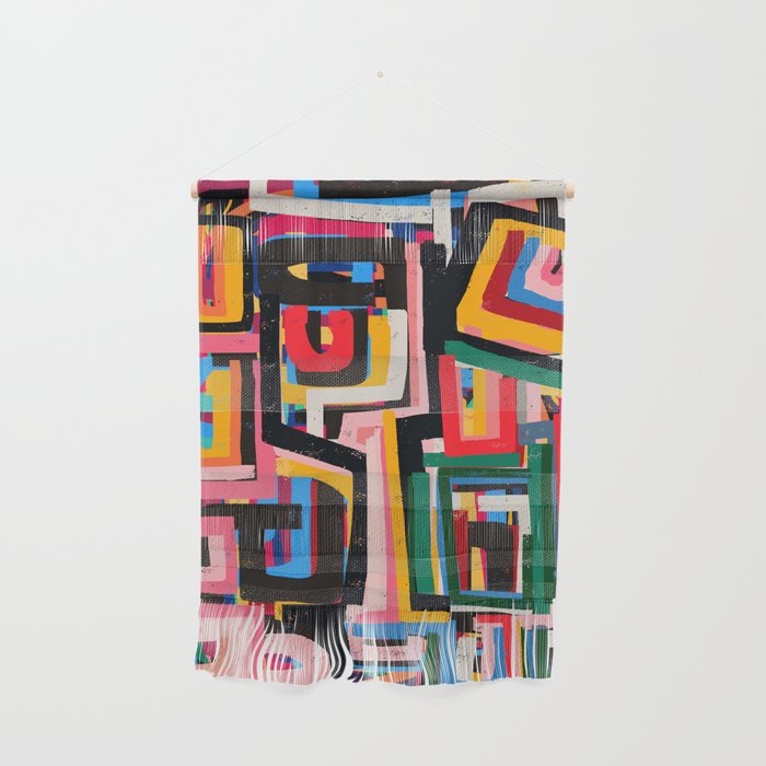 Neo Cubism Abstract Art Pattern Mystic Wall Hanging Gallery Image 1