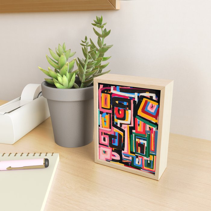 Neo Cubism Abstract Art Pattern Mystic Mini Art Print Gallery Image 2