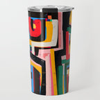 Neo Cubism Abstract Art Pattern Mystic Travel Mug Gallery Image 1