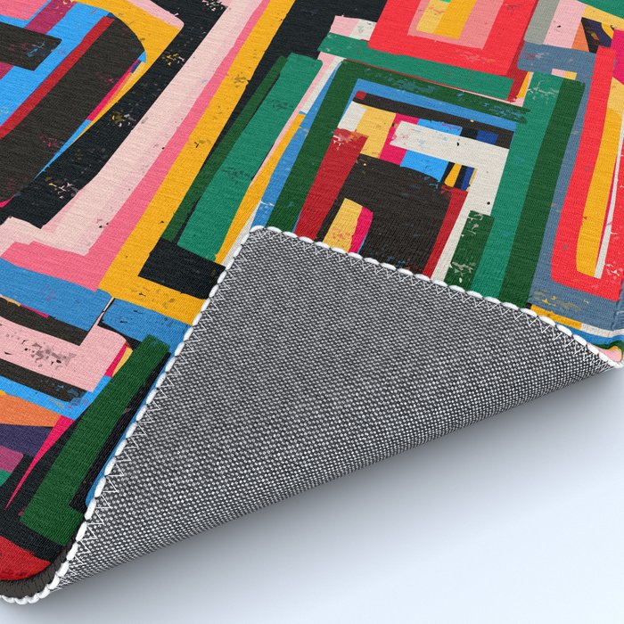 Neo Cubism Abstract Art Pattern Mystic Rug Gallery Image 4