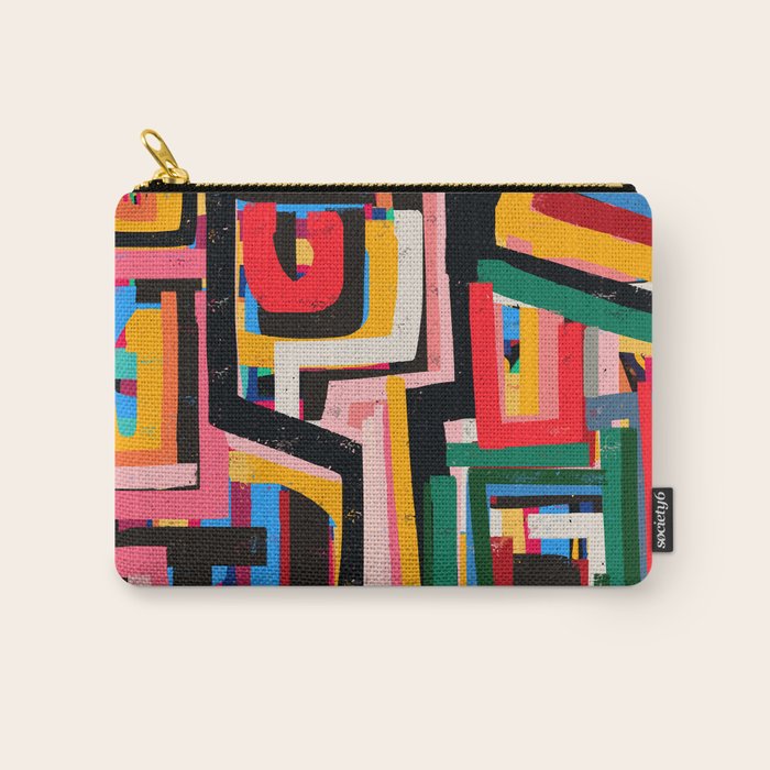 Neo Cubism Abstract Art Pattern Mystic Carry All Pouch Gallery Image 1
