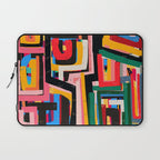 Neo Cubism Abstract Art Pattern Mystic Laptop Sleeve Gallery Image 1