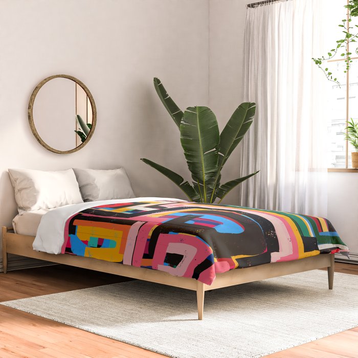 Neo Cubism Abstract Art Pattern Mystic Comforter Gallery Image 2