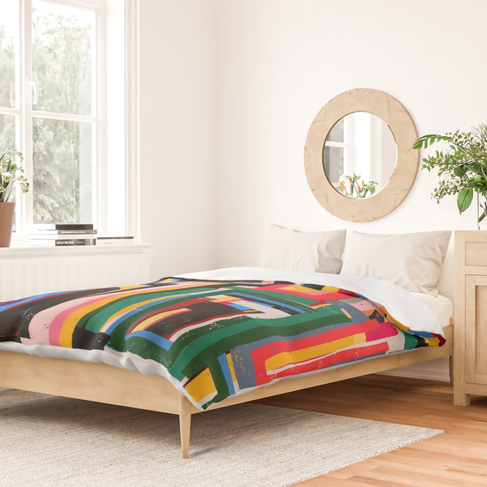 Neo Cubism Abstract Art Pattern Mystic Duvet Cover Gallery Image 2