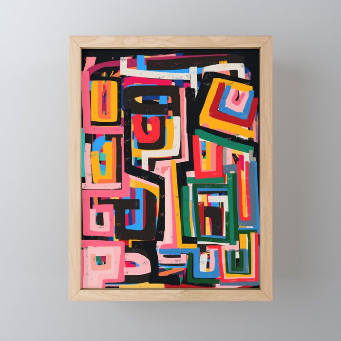 Neo Cubism Abstract Art Pattern Mystic Mini Art Print Gallery Image 1