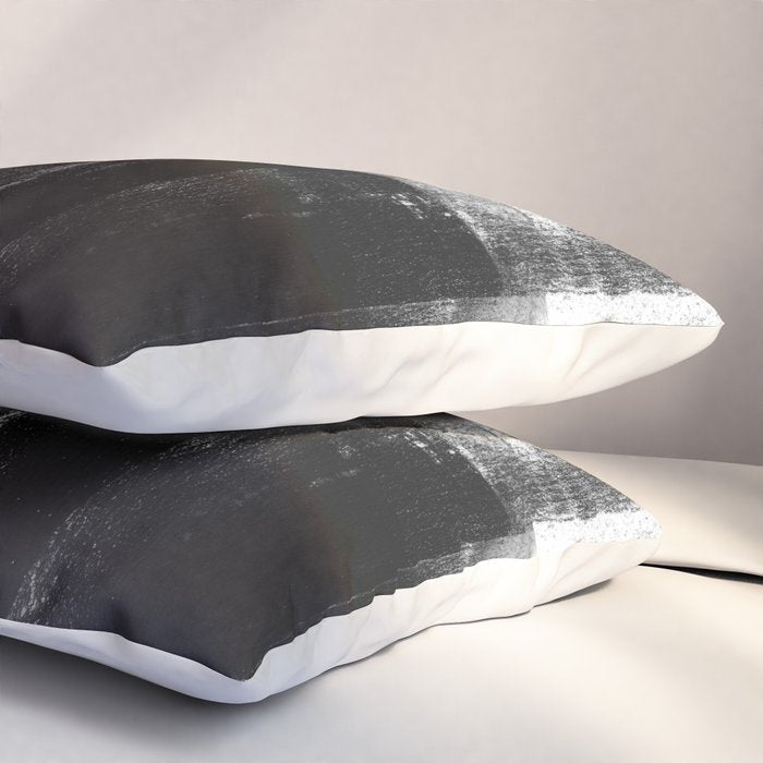 Black and White Minimalist Industrial Abstract Pillow Sham Gallery Image 3