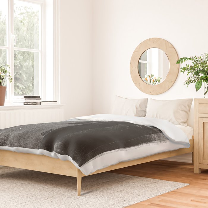 Black and White Minimalist Industrial Abstract Duvet Cover Gallery Image 2