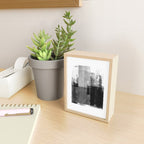 Black and White Minimalist Industrial Abstract Mini Art Print Gallery Image 2