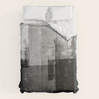 Black and White Minimalist Industrial Abstract Comforter Gallery Image 6