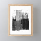 Black and White Minimalist Industrial Abstract Mini Art Print Gallery Image 1