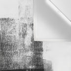 Black and White Minimalist Industrial Abstract Wall Tapestry Gallery Image 3