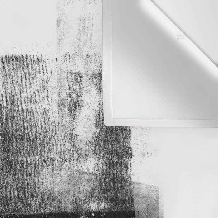 Black and White Minimalist Industrial Abstract Wall Tapestry Gallery Image 3