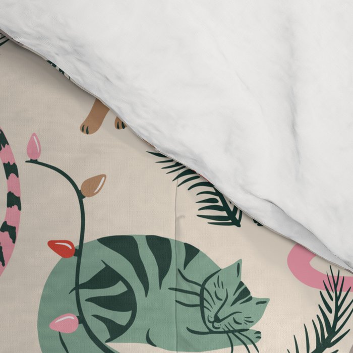 Silly Christmas Cats Comforter Gallery Image 4