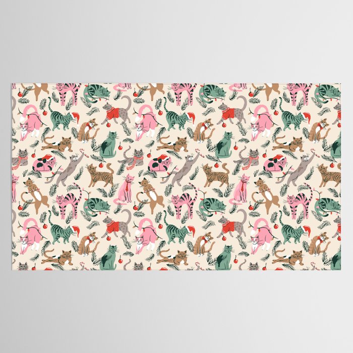 Silly Christmas Cats Tablecloth Gallery Image 2