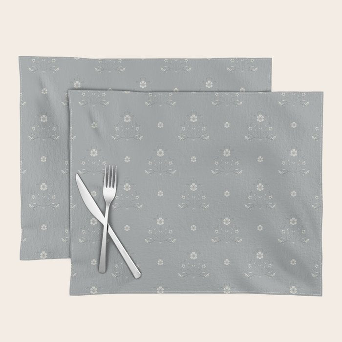 Cafe Floral - Dusty Blue Placemat Gallery Image 1