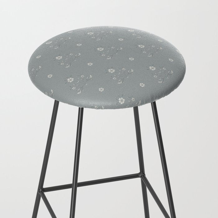Cafe Floral - Dusty Blue Stool Gallery Image 2