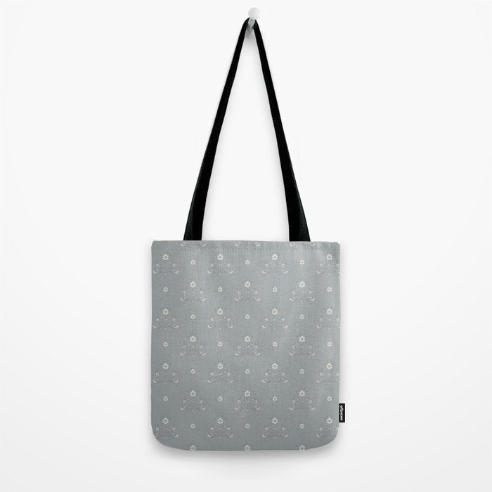 Cafe Floral - Dusty Blue Tote Bag Gallery Image 2
