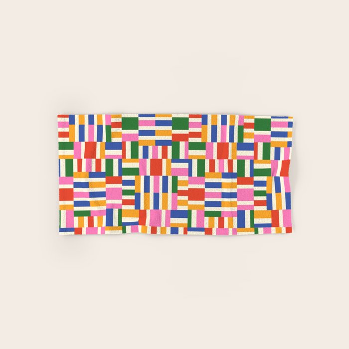 Basket Glitch Bath Towel Gallery Image 1