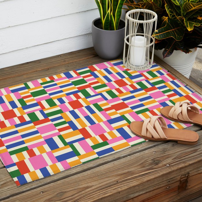 Basket Glitch Outdoor Rug Gallery Image 2