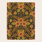 Orange, Peach, Olive Green & Dark Gray Floral Pattern Poster Gallery Image 4