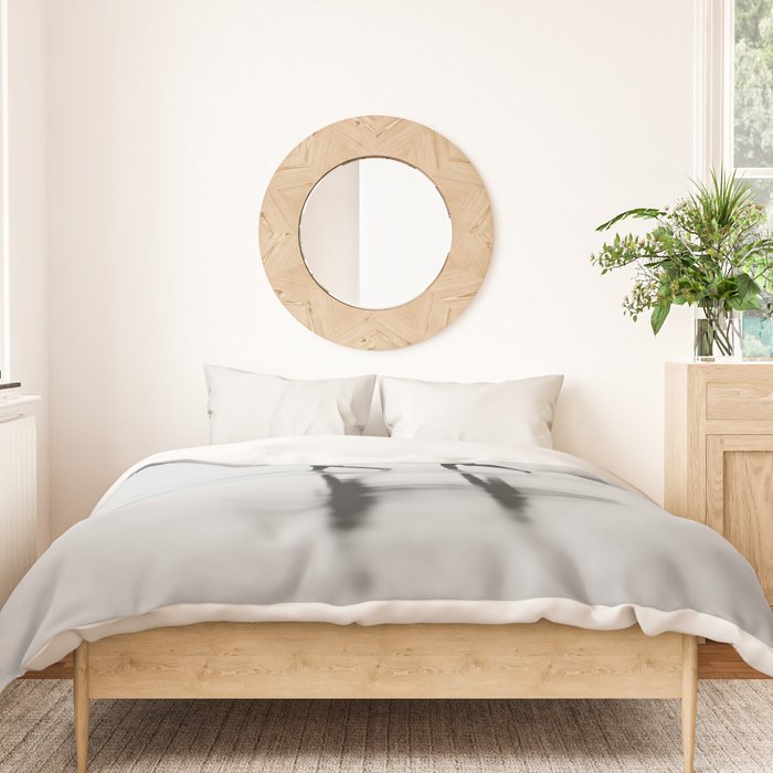 Surf Shadows - Monochrome Ocean Photography Duvet Cover Gallery Image 3