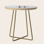 Surf Shadows - Monochrome Ocean Photography Side Table Gallery Image 1