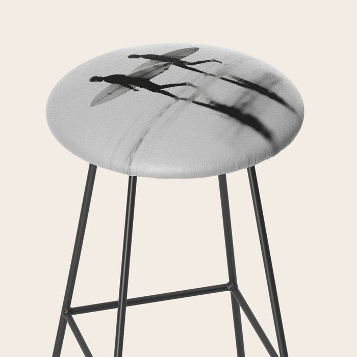 Surf Shadows - Monochrome Ocean Photography Stool Gallery Image 2