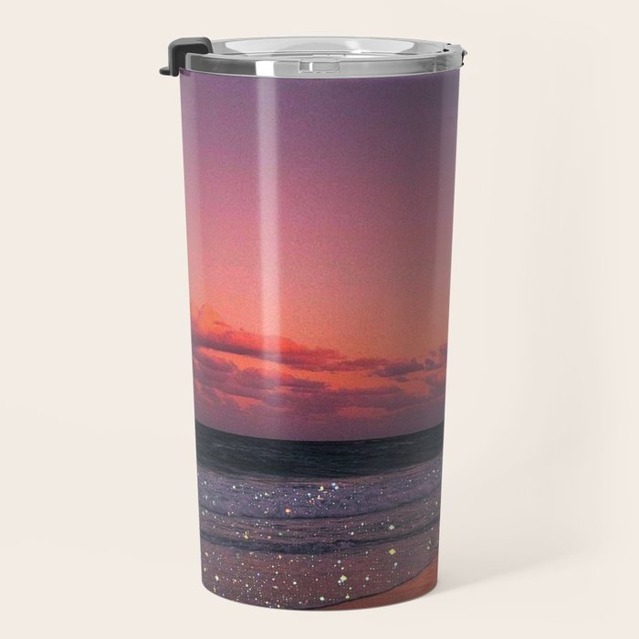 MOON LIGHT | ocean | sea | glitter | shiny | sunset | waves | nature |  seaside | Oceanside | beach Travel Mug Gallery Image 3