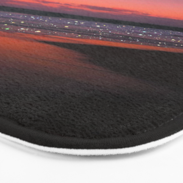 MOON LIGHT | ocean | sea | glitter | shiny | sunset | waves | nature |  seaside | Oceanside | beach Bath Mat Gallery Image 3