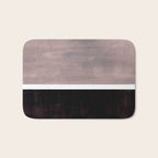 Mid Century Modern Minimalist Art Colorblock Rothko Inspired Squares Grey and Black Simple Abstract Bath Mat Gallery Image 1