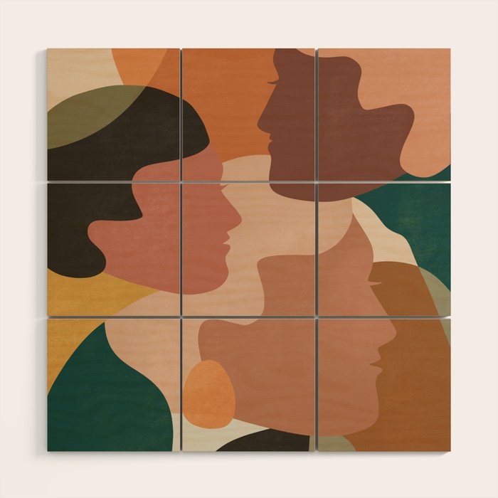 Faces and seasons Wood Wall Art Gallery Image 1