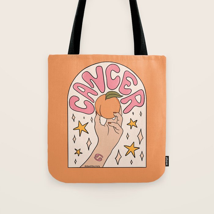 Cancer Peach Tote Bag Gallery Image 1