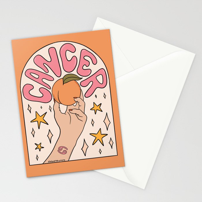 Cancer Peach Stationery Card Gallery Image 2