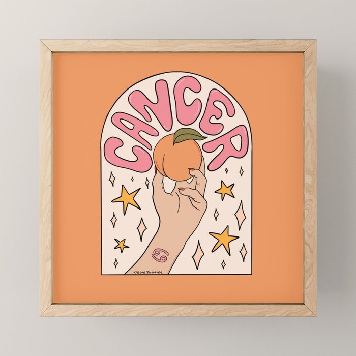Cancer Peach Mini Art Print Gallery Image 1