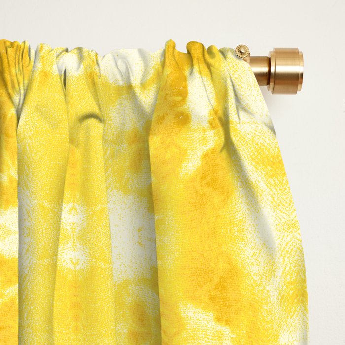 Tie Dye Yellows Window Curtain Gallery Image 2