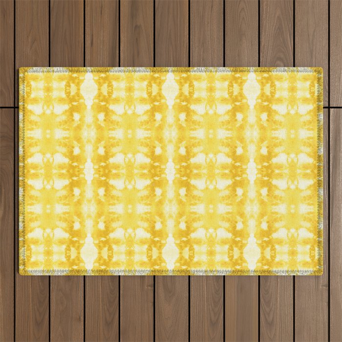 Tie Dye Yellows Outdoor Rug Gallery Image 1