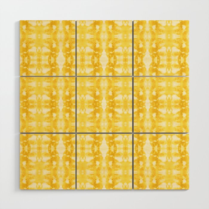 Tie Dye Yellows Wood Wall Art