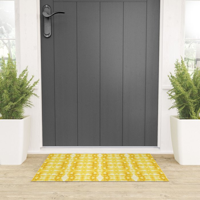 Tie Dye Yellows Welcome Mat Gallery Image 3