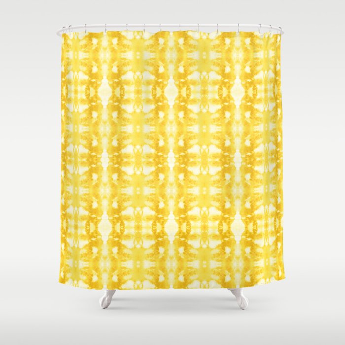Tie Dye Yellows Shower Curtain Gallery Image 1