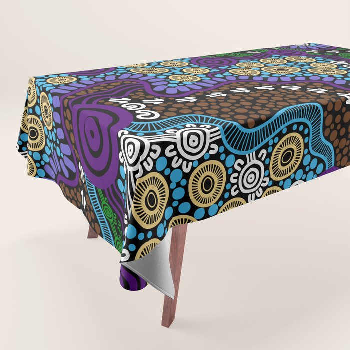 Authentic Aboriginal Art - Untitled Tablecloth Gallery Image 1