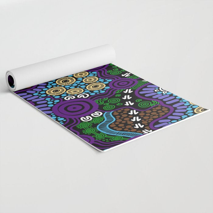 Authentic Aboriginal Art - Untitled Yoga Mat Gallery Image 2