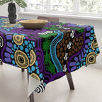 Authentic Aboriginal Art - Untitled Tablecloth Gallery Image 3