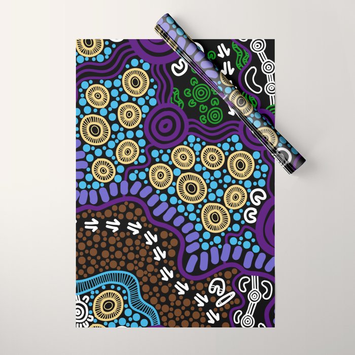Authentic Aboriginal Art - Untitled Wrapping Paper Gallery Image 1