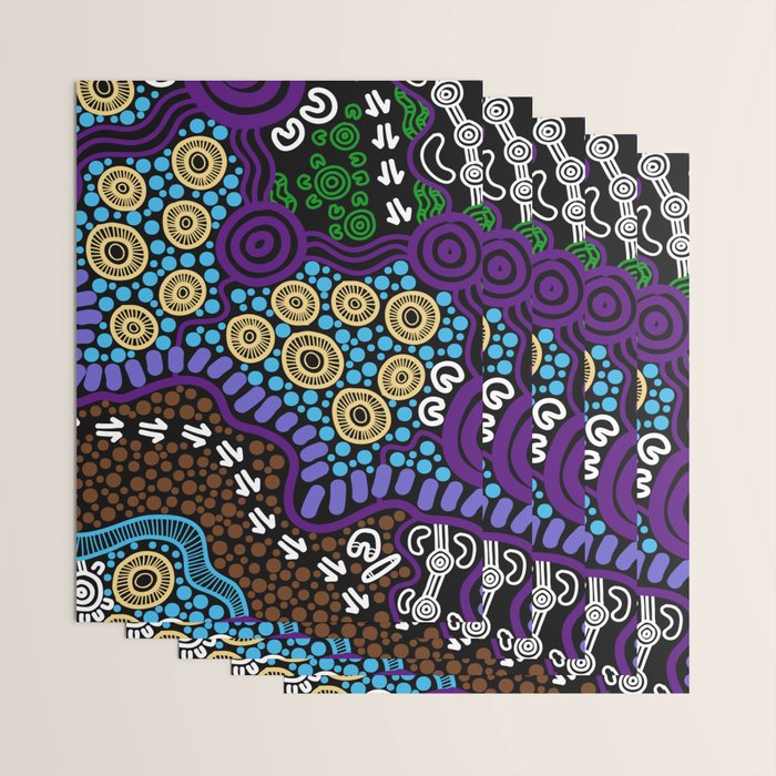 Authentic Aboriginal Art - Untitled Wrapping Paper Gallery Image 3