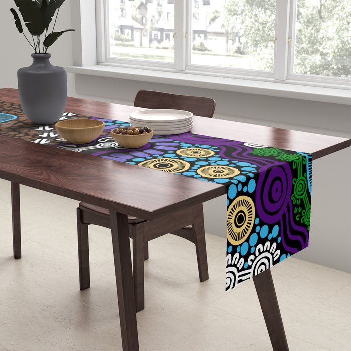 Authentic Aboriginal Art - Untitled Table Runner Gallery Image 2