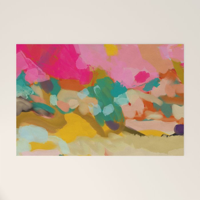 landscape light & pink clouds Welcome Mat Gallery Image 1