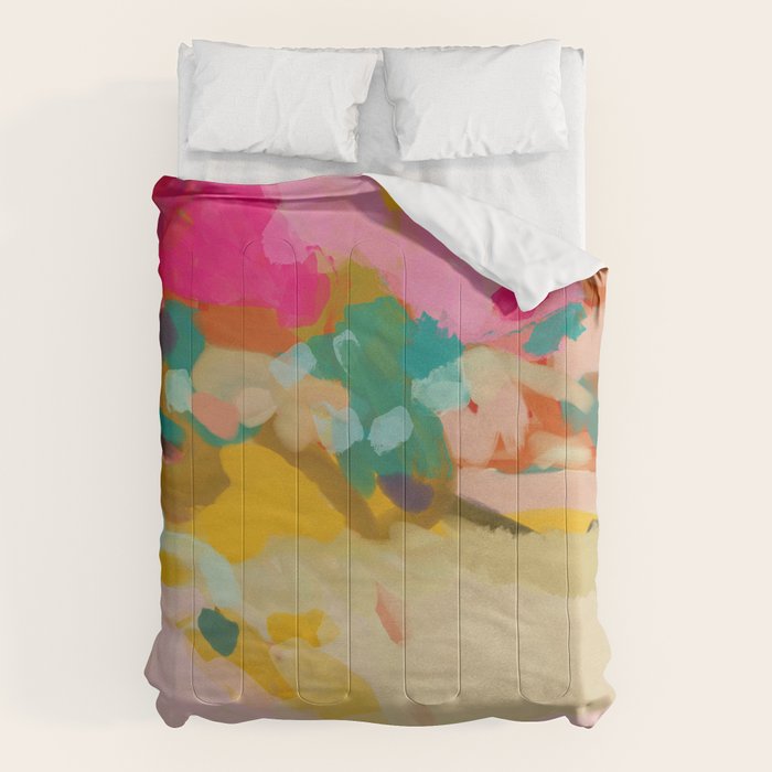 landscape light & pink clouds Comforter Gallery Image 6