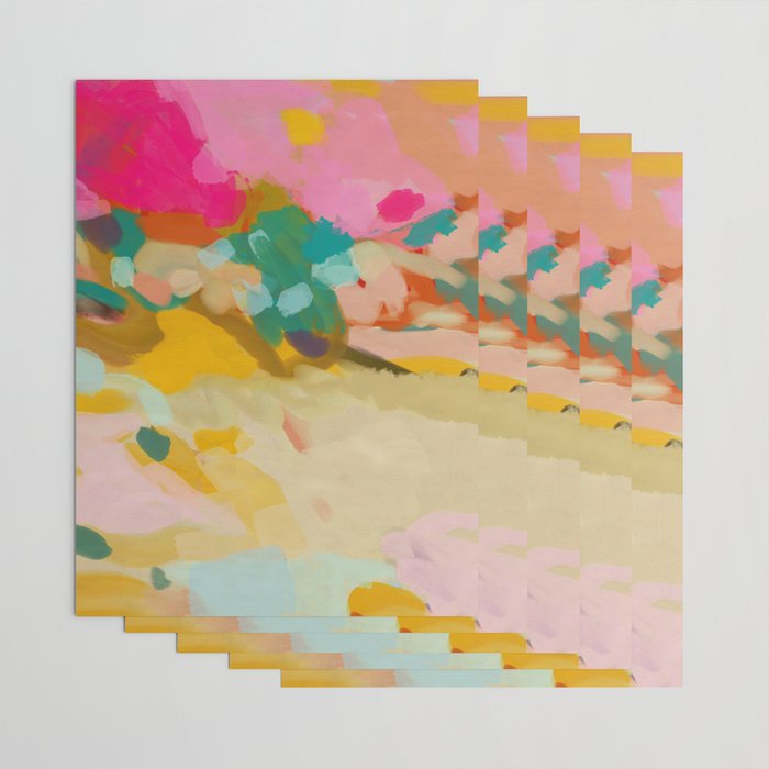 landscape light & pink clouds Wrapping Paper Gallery Image 3