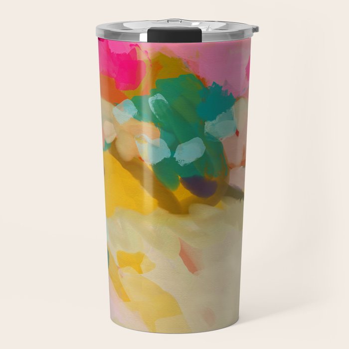 landscape light & pink clouds Travel Mug Gallery Image 1