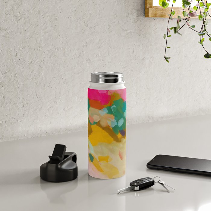 landscape light & pink clouds Water Bottle Gallery Image 4